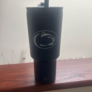 Black Slim Tumbler with Logo